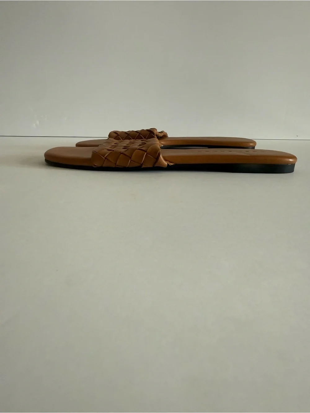 Yosi Samra Braided Slide Sandals in Tan Brown size 7